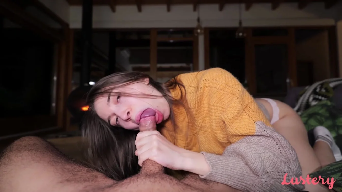 Lustery Mike And Vika BJ By The Fireplace XXX